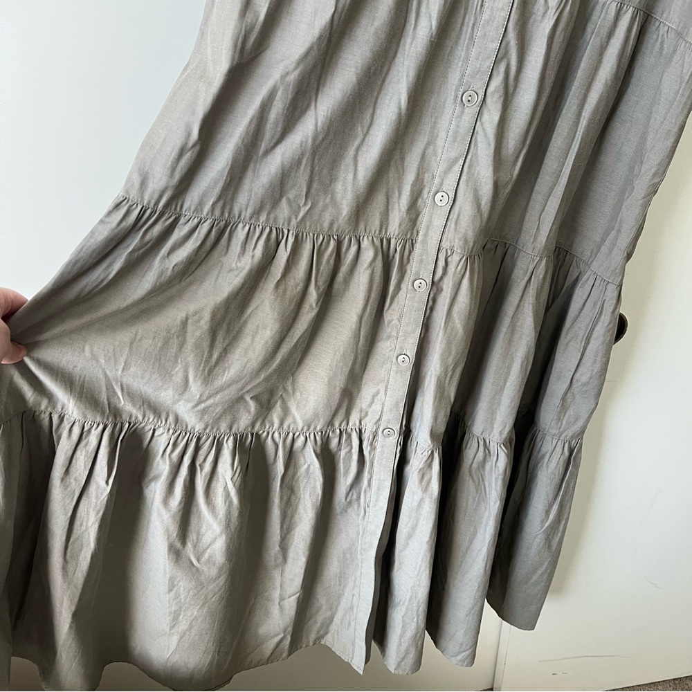 Brochu Walker The Havana Dress In Terra Brown Tiered Midi Dress Large $348 - Picture 7 of 13